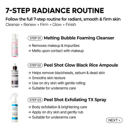 Dr. Melaxin 7-Step Radiance Routine Set.