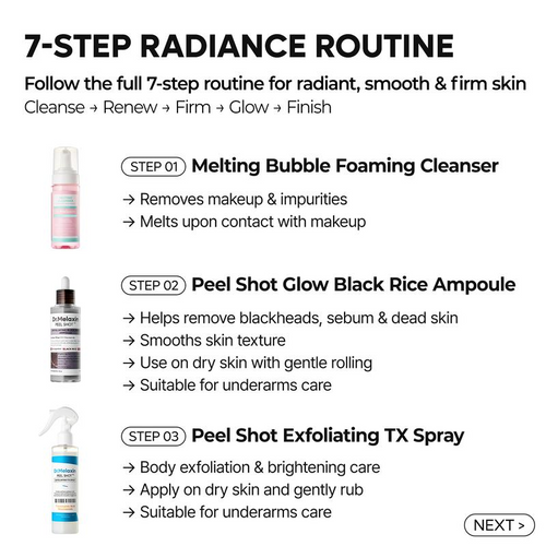Dr. Melaxin 7-Step Radiance Routine Set.