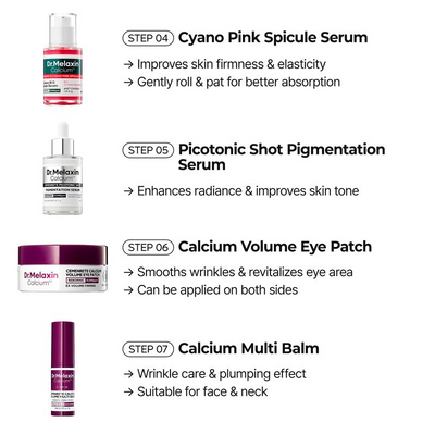 Dr. Melaxin 7-Step Radiance Routine Set.